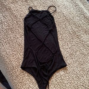 Privacy Please Revolve Strappy BodySuit Size S